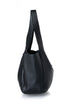Tote Saint Laurent negra, perfil lateral de piel pebbled