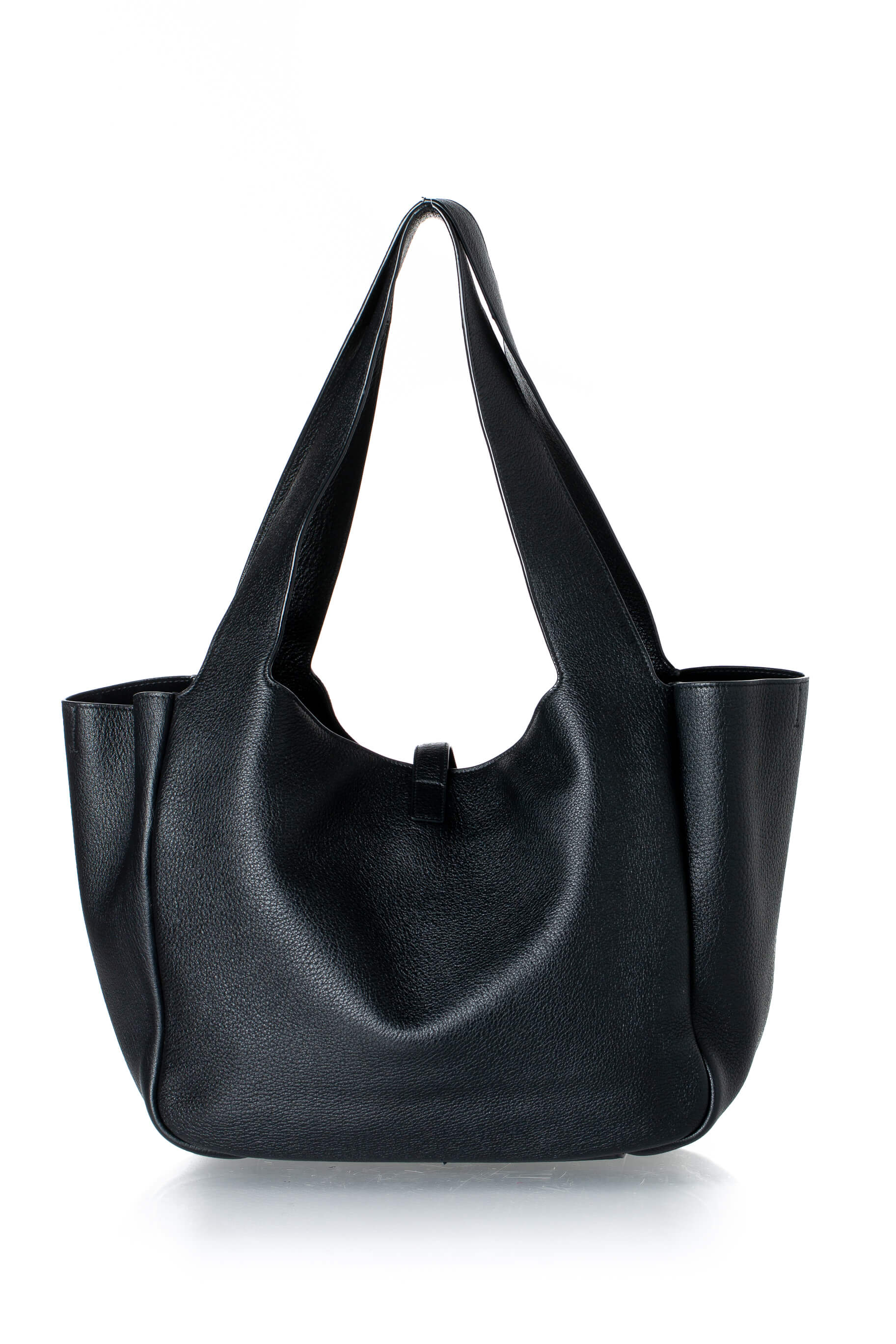 Tote Saint Laurent negra, vista posterior lisa