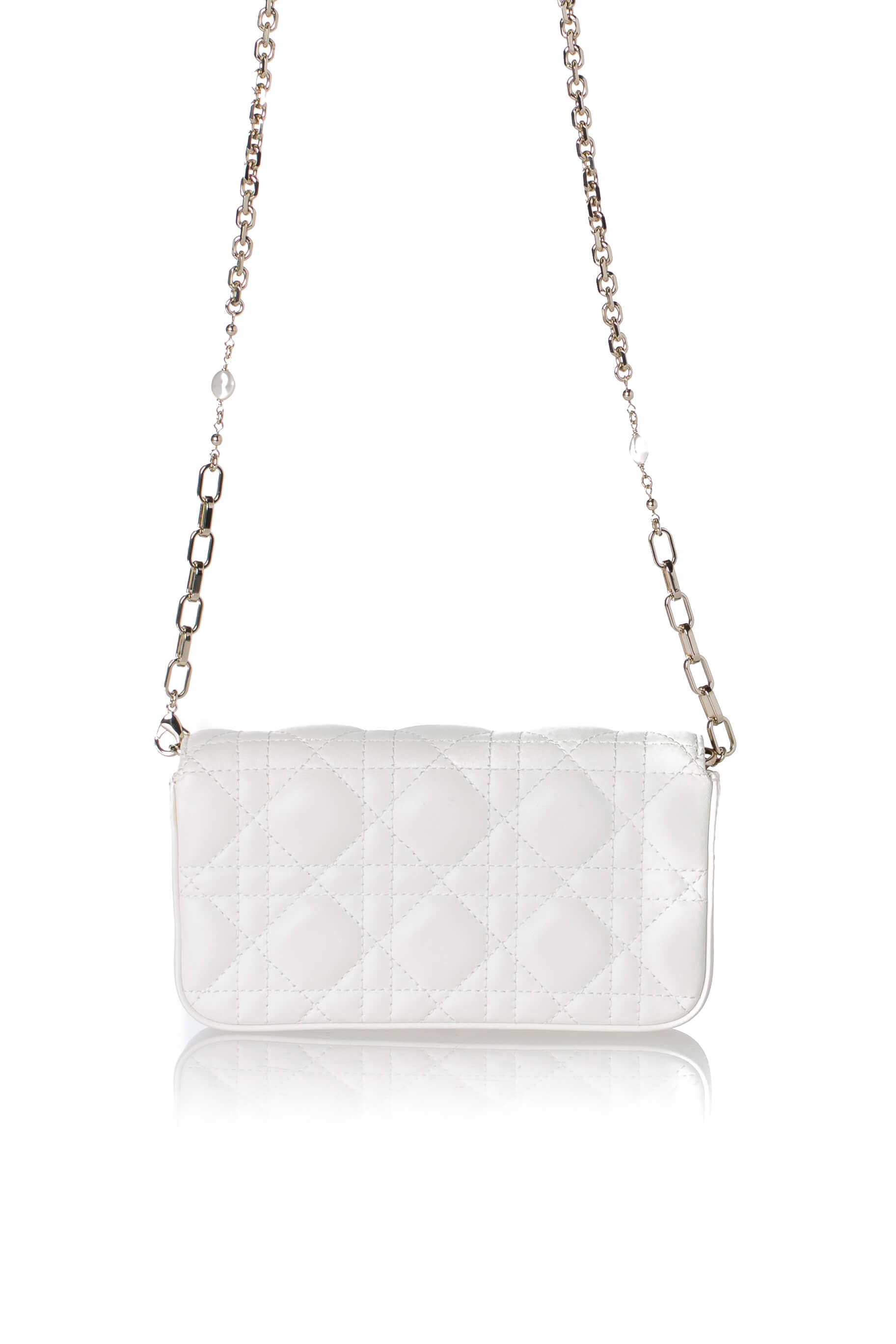 Dior Talk Phone Pouch latte, silueta rectangular slim