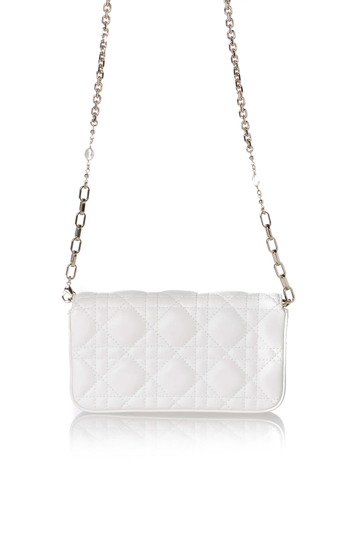 Dior Talk Phone Pouch latte, silueta rectangular slim