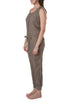 Jumpsuit Joie olivo de corte relajado con puños elásticos, vista lateral