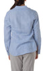 Camisa Chester & Peck de lino, vista trasera con yugo y pliegue central