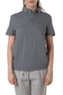 Polo Lacoste gris jaspeado con logo cocodrilo tonal y cuello rib, vista frontal