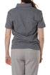 Polo Lacoste gris jaspeado, vista trasera con cuello rib