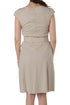 Vestido Burberry beige estilo trench, vista trasera con cinturón y largo a la rodilla