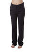 Pantalón Sportmax azul marino de corte recto con pretina y raya marcada, vista frontal