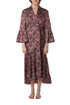 Kimono cara roja paisley, vista frontal reversible