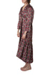Kimono rojo paisley reversible, vista lateral