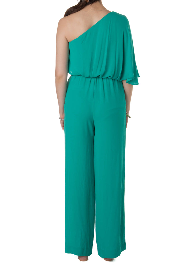 Jumpsuit BCBG Maxazria verde esmeralda, vista trasera
