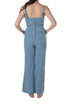 Jumpsuit Alice + Olivia azul con zipper metálico espalda, vista trasera