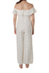 Jumpsuit Alexis blanco con zipper espalda, vista trasera