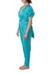 Jumpsuit AMUR turquesa pierna tapered, vista lateral