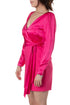 Vestido Cinq à sept rosa mini con lazo, vista lateral