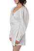 Vestido ROTATE blanco mini manga puff, vista lateral