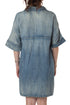 Vestido de mezclilla Adriano Goldschmied azul deslavado, vista trasera