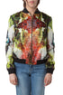 Chamarra bomber Jorge Ayala con estampado neón, vista frontal
