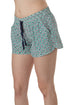 Short Joie de seda estampado verde y azul marino, vista lateral
