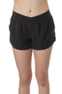Short Joie negro con cintura elástica, vista frontal