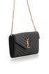 Cartera Saint Laurent Cassandre en tres cuartos, solapa y monograma YSL