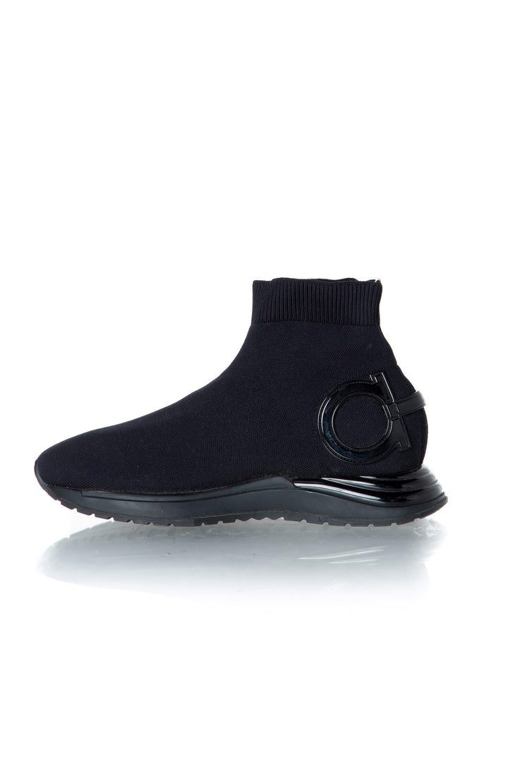Salvatore Ferragamo Gancini Sock Sneakers — vista lateral interior