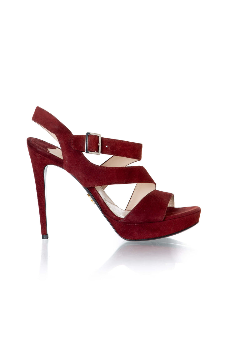 Prada Sandalias de plataforma con tiras — vista lateral exterior