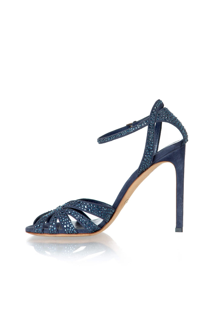 Gucci Sandalias de tacón con cristales — vista lateral interior