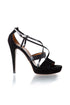 Gucci Sandalias de plataforma con tiras de charol — vista lateral exterior