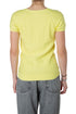 Suéter Lacoste amarillo de algodón con cuello en V, vista trasera