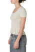 Suéter Moschino Cheap and Chic beige con peplum, vista lateral