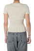 Suéter Moschino Cheap and Chic beige con peplum, vista trasera