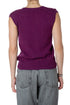 Chaleco Gucci morado de cashmere con cuello en V, vista trasera