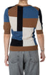 Suéter Michael Kors Collection de cashmere color-block cuello en V, vista trasera