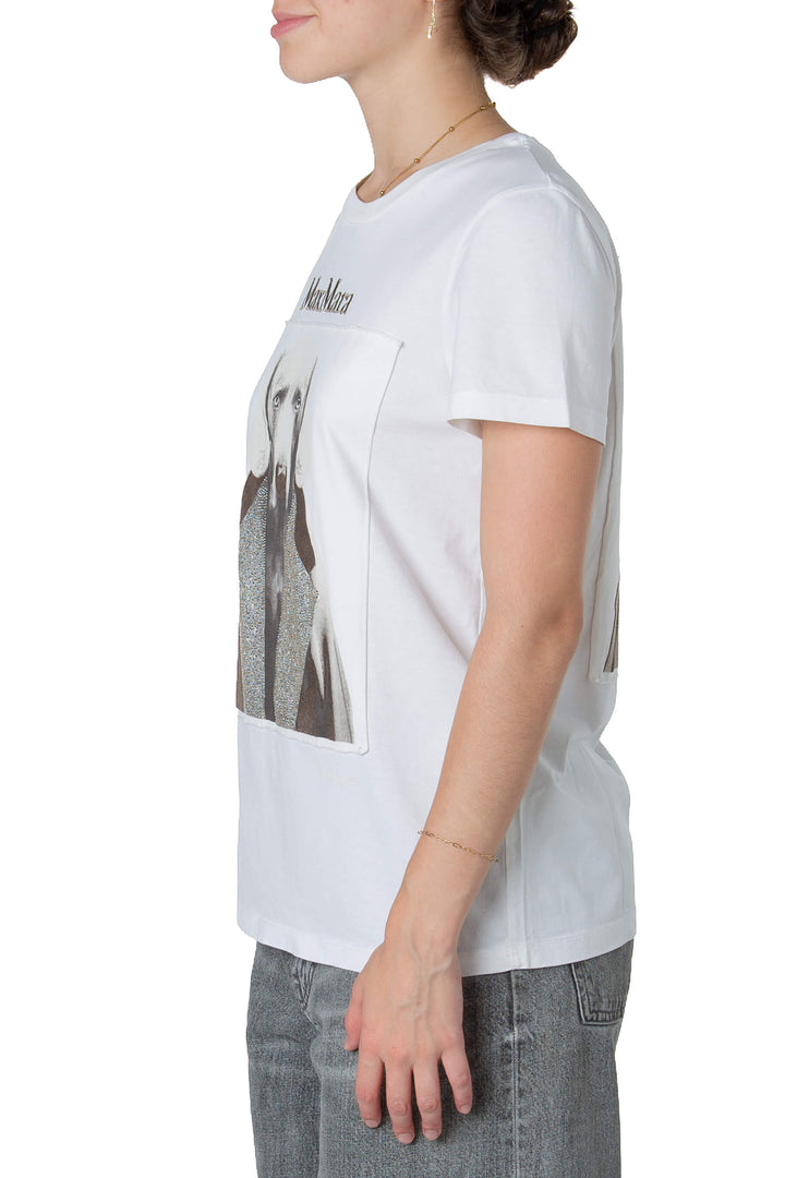 Playera Max Mara blanca talla M, vista lateral | ClosetRehab