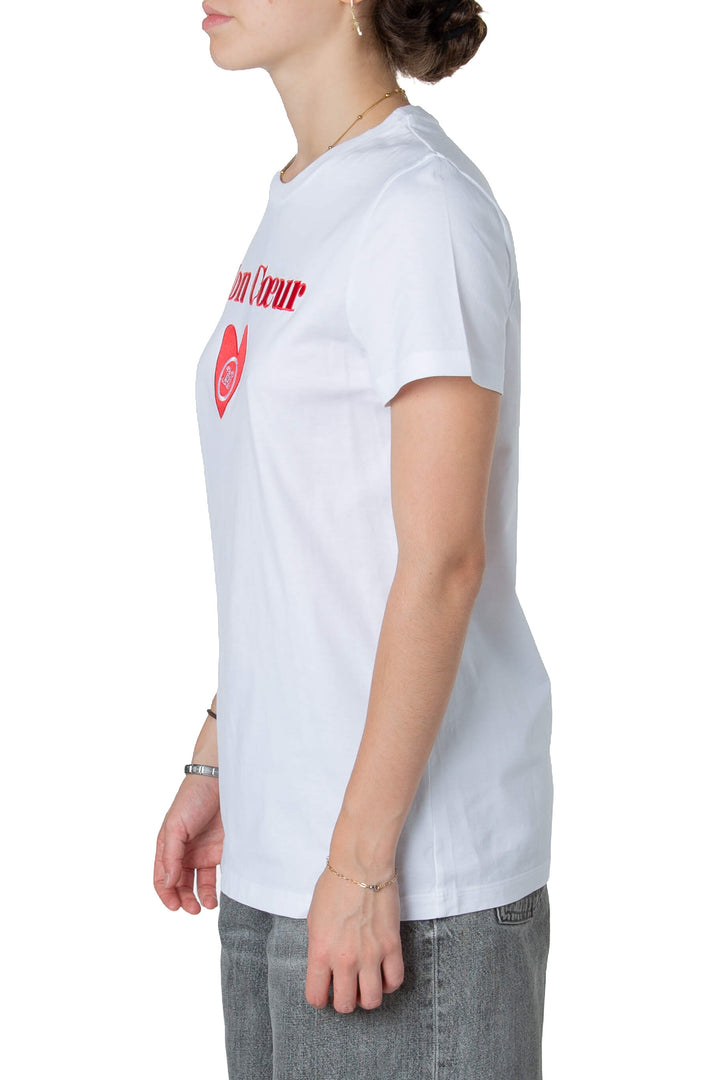 Playera Max Mara blanca talla M, vista lateral | ClosetRehab