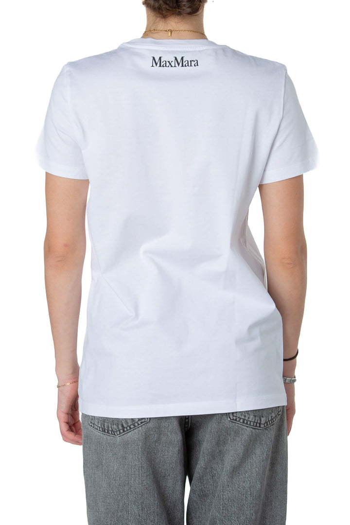 Playera Max Mara blanca, detalle del logo en la espalda | ClosetRehab