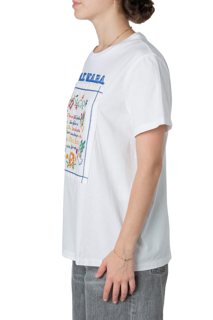 Playera Max Mara blanca talla M, vista lateral | ClosetRehab