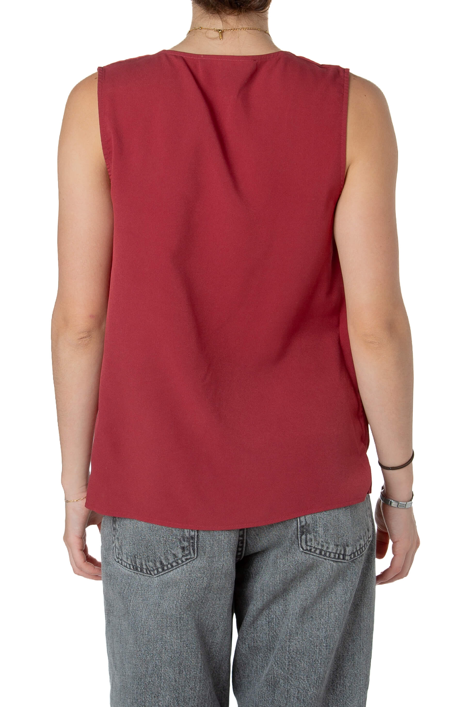 Blusa French Connection roja, detalle de la espalda | ClosetRehab