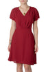 Vestido Ann Taylor rojo talla 0 de poliéster, preloved, vista frontal | ClosetRehab