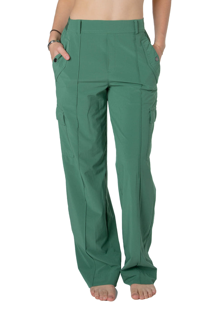 Pantalón Athleta verde talla 6 de poliéster, preloved, vista frontal | ClosetRehab