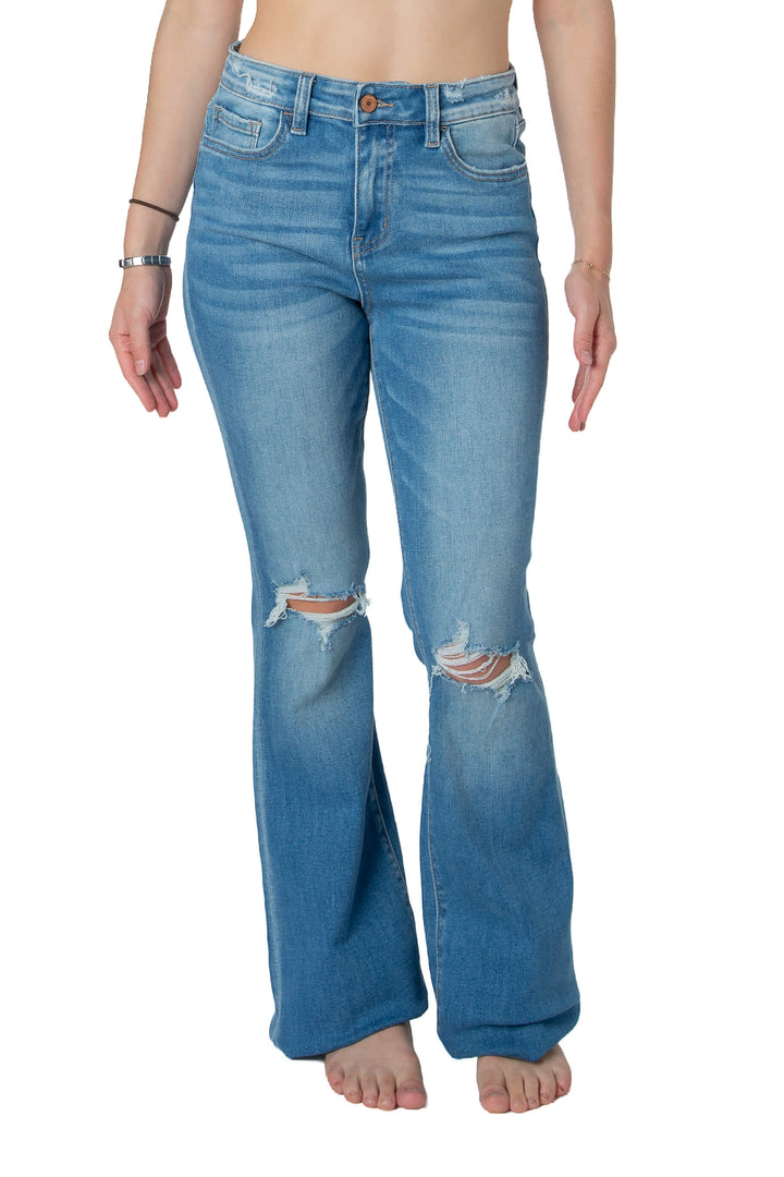 Jeans Vervet azul medio talla 27 de denim, nuevos con etiqueta, vista frontal | ClosetRehab