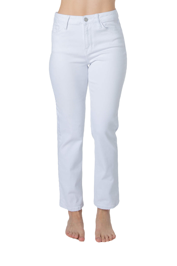 Jeans Vervet blancos de tiro alto, vista frontal