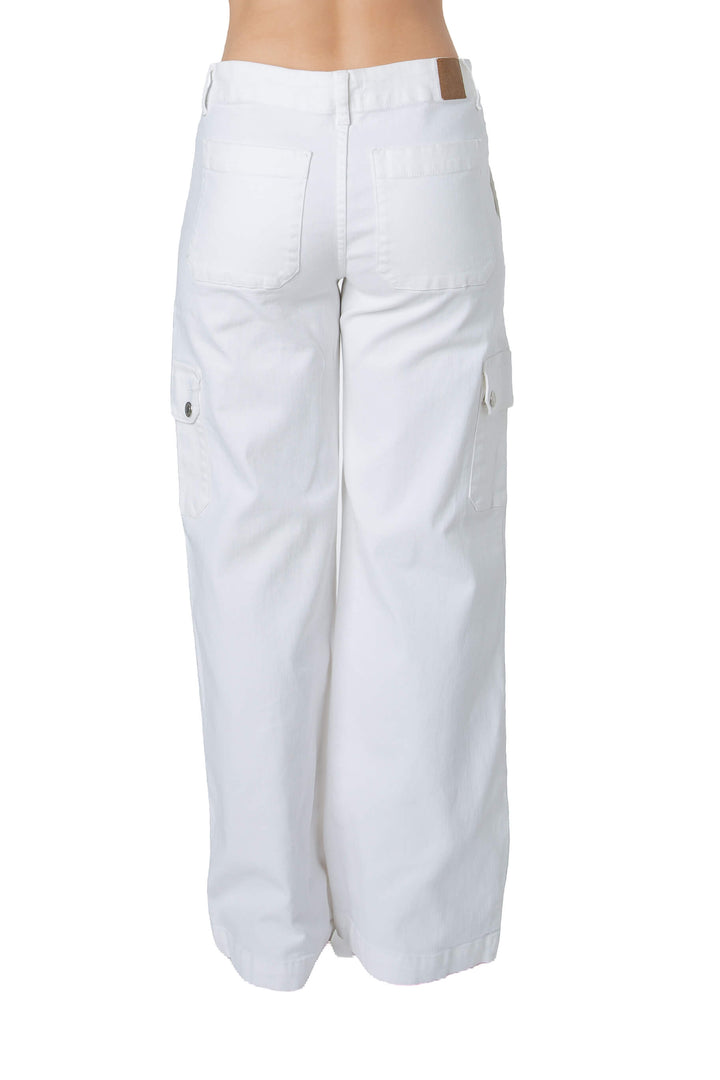 Pantalón cargo Brownie blanco, vista trasera