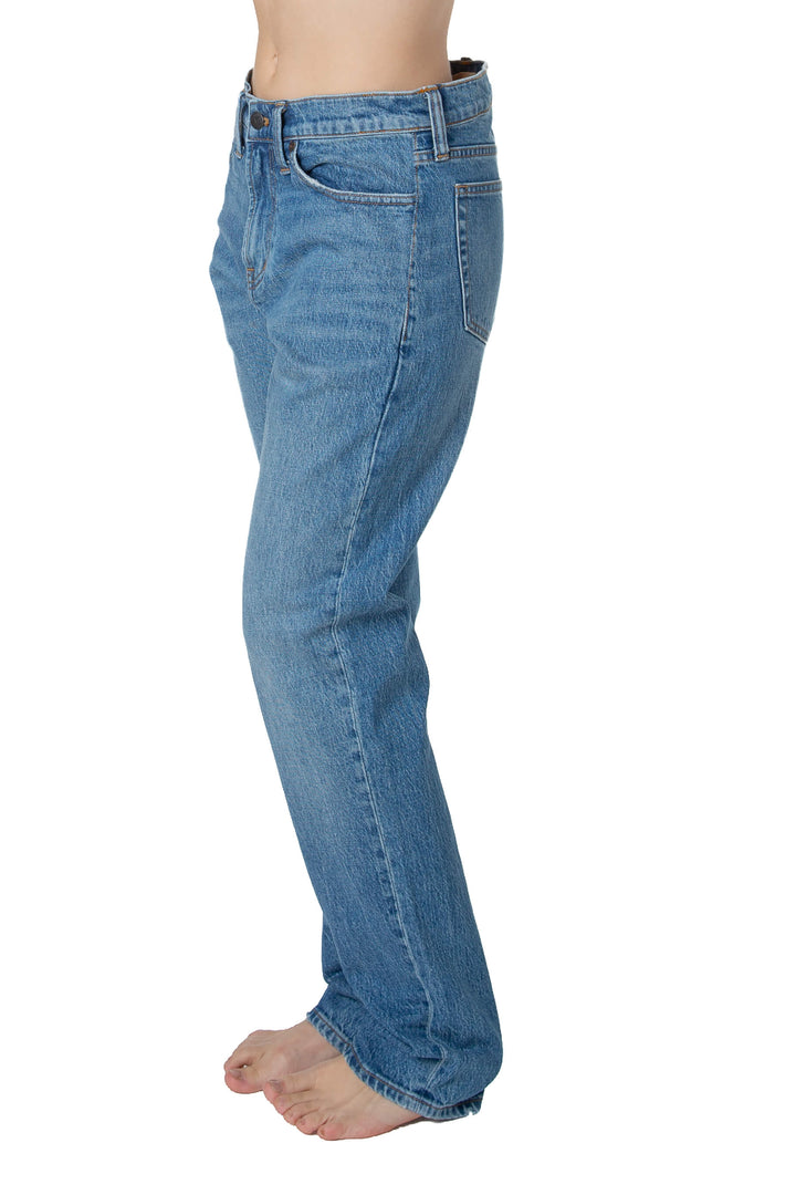 Jeans Madewell azul de pierna recta, vista lateral