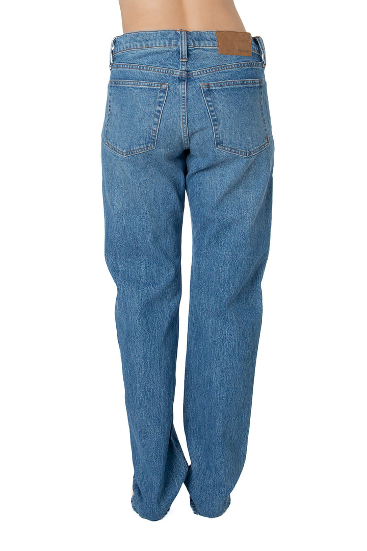 Jeans Madewell azul de pierna recta, vista trasera