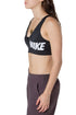 Top deportivo Nike negro con estampado blanco, vista lateral