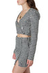 Conjunto Zara saco y falda pata de gallo, vista lateral