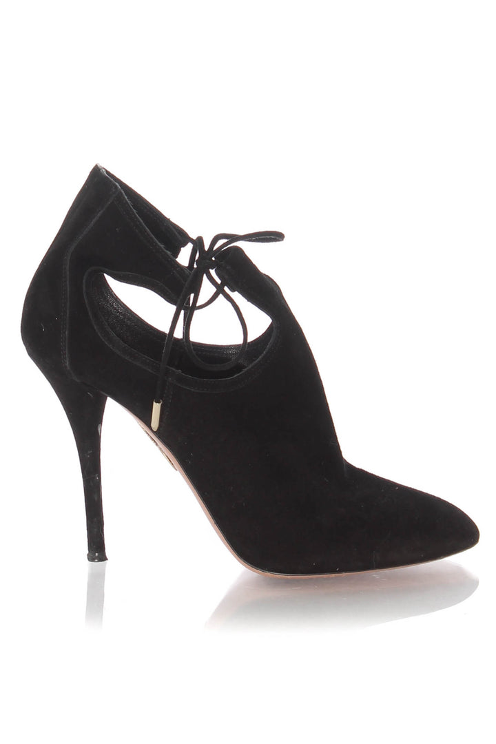 Zapato Aquazzura negro, vista frontal – ClosetRehab