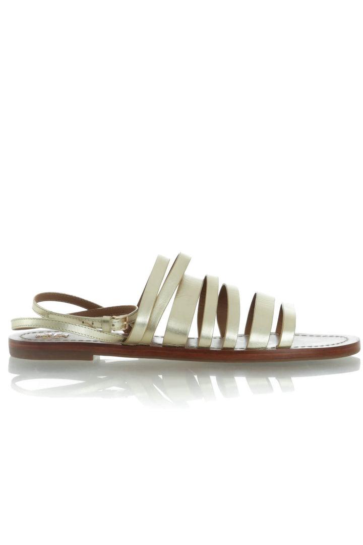 Zapato Tory Burch dorado, vista frontal – ClosetRehab