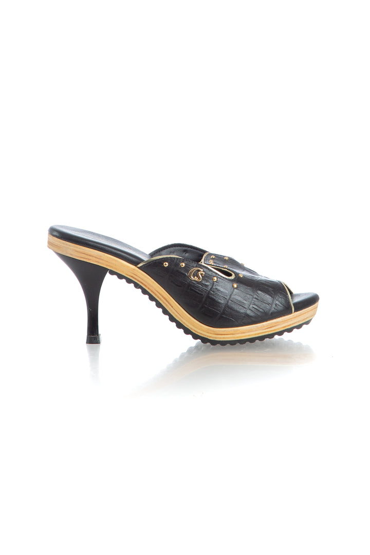Zapato Carmen Steffens negro, vista frontal – ClosetRehab