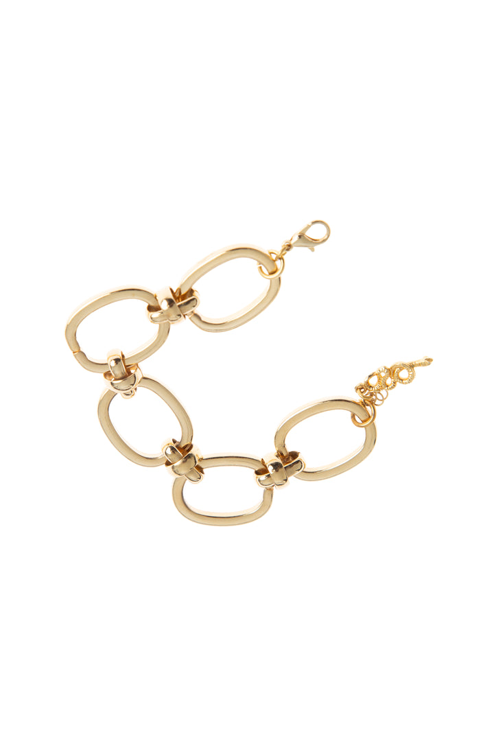 Pulsera Laura Cantú dorado, vista frontal – ClosetRehab